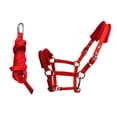 thumbnail image 2 of Durable Horse Bridle Rein Halter Headstall Longitud Engrosada Accesorios ecuestres Arnés Esponja suave Cojín Correas Cuerda para caballo , Talla M Rojo Como se describe Macarena Riendas de caballo, 2 of 8