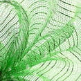 thumbnail image 3 of 10.5" Metallic Cotton Ball Mesh Ribbon: Lime Green/White (10 Yards), 3 of 3