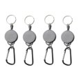 thumbnail image 1 of 4pcs Retractable ID Badge Holder  Heavy Duty Carabiner Key Chain Keychain with Belt Clip and inch Wire Extension  Keys Organizer, 1 of 8