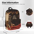 Kdxio Western French Bulldog Cowboy Print School Backpack Travel Bag