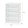 thumbnail image 6 of IRIS 4 Drawers Plastic Stacking Wide Chest, White, 6 of 6