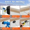thumbnail image 6 of Studyset 6in*100ft Solar Panel Bird Guard, Critter Guard for Solar Panels, 1/2 Inch PVC Coated Galvanized Wire Mesh Roll Kit with 100pcs Fastener Clips, 100pcs Cable Ties, Cutting Scissors and Glove, 6 of 7