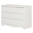 thumbnail image 2 of Pemberly Row Commode-Table à Langer Contemporaine en Bois à 6 Tiroirs, Blanc Pur, 2 of 6