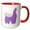 Red/White, variant on 3drose, Cool Cute Creative Purple Flying Llamacorn Cartoon, 11oz Two-tone Green Mug