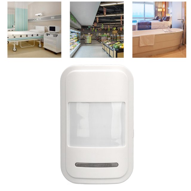 Sensor De Movimiento Infrarrojo Inalámbrico, Alarma De Seguridad Inteligente Sensor De Movimiento Modo Dual Alimentado Fácil De Usar Alta Sensibilidad Compacto Para El Hogar