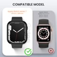 thumbnail image 2 of [2 Pack] IBAOLEA Compatible for IBAOLEA Watch Case Series 7 41mm，Hard PC Edge Bumper Case Protective Cover Frame Compatible for iWatch Series 7 41mm Black+Black For apple watch 7 41mm, 2 of 7