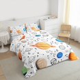thumbnail image 4 of Manfei Kids Cartoon Planet Queen Comforter Set, Mystic Galaxy Constellation Bedding Sets, Outer Space Reversible Bedding Comforter Set, Luxury Bedroom Decor, 3pcs, 4 of 9