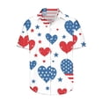 thumbnail image 4 of Vivianyo HD Men's Polo Shirts Independence Day Printed Hort Sleeve Turndown Collar 4Th Of July Shirts for Men Patriotic American Flag Shirts Usa Memorial Day Classic Fit Shirt, 4 of 5