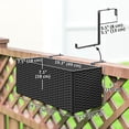 thumbnail image 2 of Black Rattan-Look Hanging Planter Box Set (2) - 20 Inch Railing Flower Pots for Patio, Garden, & Balcony Decor - PP & Metal Construction, 2 of 7