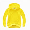 thumbnail image 4 of KPOPLK Teen Boys' Hoodie Sweatshirt with Pocket Long Sleeve Hooded Pullover Casual Plain Active Sweatshirt for Kids 2-14Y Yellow Size 7-8 Years, 4 of 5