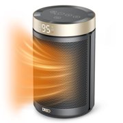 Dreo Space Heaters for Indoor, Portable Electric Heater for Home with Thermostat, 1-12H Timer, Eco Mode and Fan Mode, 1500W PTC Ceramic Fast Safety Energy Efficient Heater for Office Bedroom, Silver