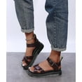 thumbnail image 3 of Summer Womens Chunky Sandals Thick Sole Strappy Flatforms Shoes, 3 of 5