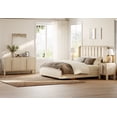 thumbnail image 2 of Wampat Mid Century Modern 3-Piece Bedroom Set 3-Drawer Dresser 2 Nightstands Wood Beige, 2 of 11