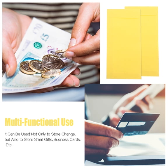 Homoyoyo Yellow Self Seal Envelopes, Paper, for Writing, 60Pcs