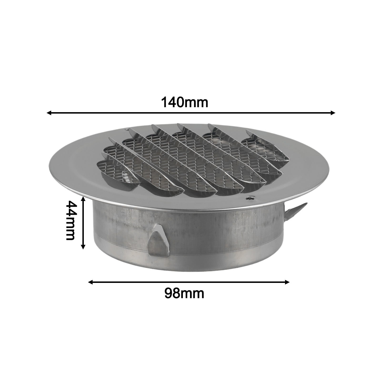 1Pc Round Stainless Steel Air Vent Grille Insect Protection Exterior Wall Ducting Ventilation Tools 70-300Mm Exhaust Hoods Vents