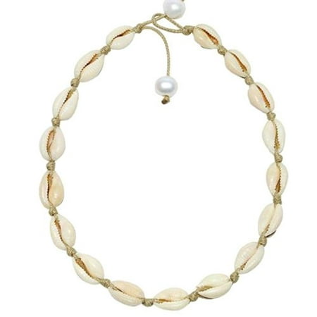 KABOER 1 PCS Shell Necklace Choker for Women, Seashell Necklace Handmade Natural Shell Choker  Hawaiian Beach Jewelry