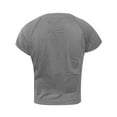 thumbnail image 4 of Women's Crop Top Trendy Athletic Yoga Tees Trendy Slim Fit Cap Sleeve Y2k Blouses Fitness Compression Shirt (2XL, Gray), 4 of 6