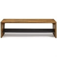 thumbnail image 1 of Walker Edison B58ALPAM Alpine 58" Rustic Two-Tone Solid Wood Entry Bench - Amber, 1 of 5
