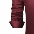 thumbnail image 5 of BRGZLK Men Business Casual Satin Shirt Long Sleeve Turn Down Collar Trendy Cozy Button Up Shirt Top Party Shirt Wine XL, 5 of 5
