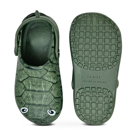 

NORTY Toddler Boys Comfort Clogs Male Ankle Strap Sandals Green Turtle
