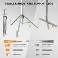 thumbnail image 4 of Rotisserie Grill Kit, Electric Rotisserie Grill 176 Lbs Capacity, 46" Pig Lamb Spit Roaster Stand Rotisserie w/Adjustable Height, BBQ Charcoal Spit Rod Stainless Steel for Outdoor Camping Party, 4 of 8