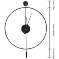 thumbnail image 2 of Classical Large Decorative Wall Clock with Pendulum, Modern Non-Ticking Silent Metal Wall Clocks for Living Room, Bedroom, Study, Office, 20" (Black), 2 of 18