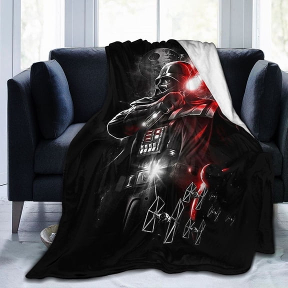 Ultra-Soft Micro Fleece Warm Darth Vader Blanket Throw Fluffy Fleece Blanket Decorative Quilt Four Seasons Lightweight For Couch Sofa Travel Camping Office 50"X40"