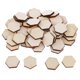 thumbnail image 2 of 108 Piezas de Recorte de Madera Sin Terminar, Piezas de Madera en Forma de Geométrico para Proyectos de Bricolaje Artesanales de Madera Sunnimix Artesanías de madera del hexágono, 2 of 8