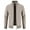 Beige, variant on IROINNID Men's Long Sleeve Plush Short Jacket Solid Color Casual Autumn And Winter Stand Collar Sweater Fleece Jacket