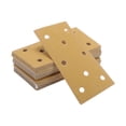 thumbnail image 1 of Hojas de Lijado de Gancho y Bucle Unique Bargains 7.09 Pulgadas x 3.74 Pulgadas Amarillo 50 Pcs P120 Rectangular Flocking 8 Agujeros Eficiente para Lijado y Pulido, 1 of 1
