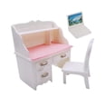 thumbnail image 2 of Juego de Sillas de Escritorio en Miniatura para Casa de Muñecas, Accesorios de Decoración para Casa de Muñecas, Mini Mesa de Ordenador para Decoración 2 piezas, 2 of 10