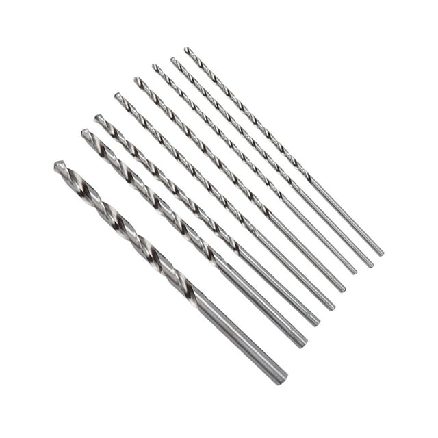 Twist Drill Bits, 1/6- 2/5in Drilling Bit Set 200mm Length 8Pcs For Hard Metal For Wood For Stainless Steel