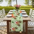 thumbnail image 4 of Table Runners 72 Inches Long Dress Scarves, Christmas Green Farmhouse Kitchen/Dining Table Runner, Coffee Tablerunners, Xmas Cute Elk Winter Leaves Cartoon Snowflake 16x72 Inch, 4 of 9