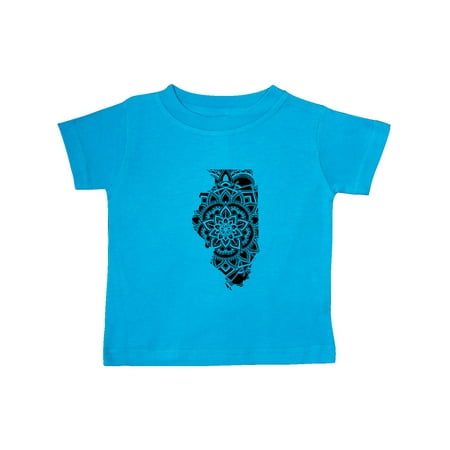 

Inktastic Illinois Silhouette Mandala Gift Baby Boy or Baby Girl T-Shirt