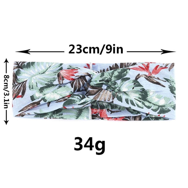 Diadema Diadema para mujer Diadema Bandana Elástica Suave Boho Diadema Patrón floral Estampado Algodón trenzado Bueno para todos los días Yoga Ejercicio Fitness Zhivalor JPXSD-44