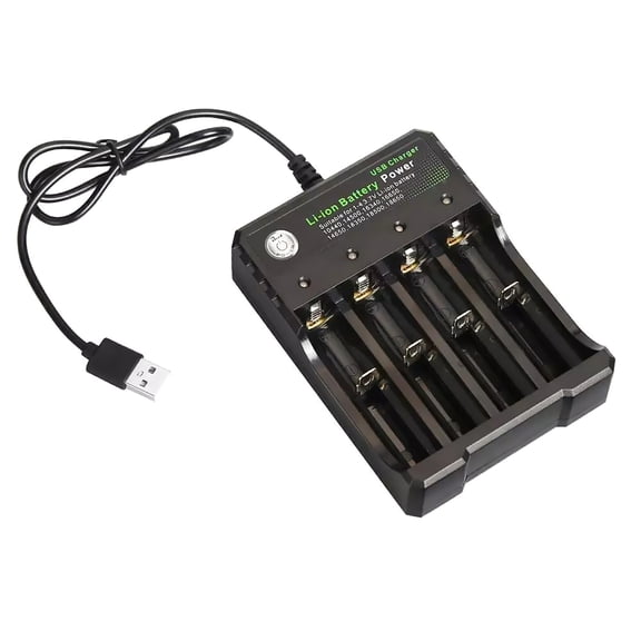 USB 3.7V Battery Charger 4 Slots Rechargeable Lithium Battery Charger TAPDRA Spare Part
