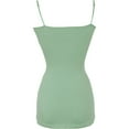 thumbnail image 2 of PacificPlex Womens Stretch Cotton Camisole Tank Top Junior & JR Plus Size (Large, Leaf-Mint), 2 of 2
