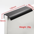 thumbnail image 1 of Bgsha Black Kitchen Cabinet Door Handles Cupboard Drawer Concealed Finger Edge Pull, 1 of 8