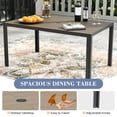 thumbnail image 3 of MRUAKA 9-Piece Patio Dining Set, 360-Swivel Mid Back Breathable Textilene Chairs & Rectangular Table, Heavy Duty All-Weather Outdoor Furniture，Light Gray, 3 of 9