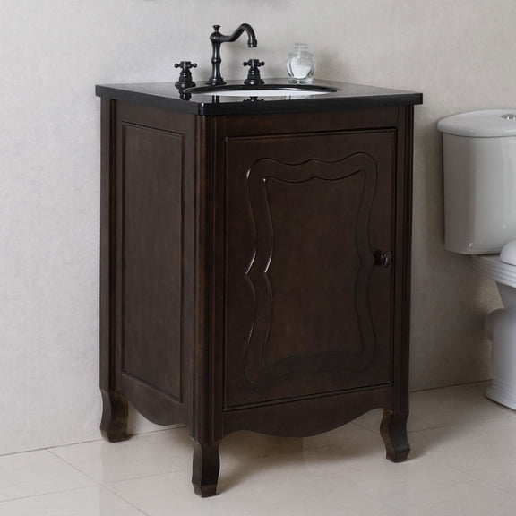 Bellaterra Home 24 in Single sink vanity-manufactured wood-sable walnut