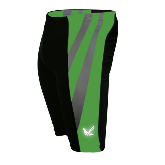 Men's Sublimation Print Gel 3-D Padded Cycling Biking Short (X-Large, Green)