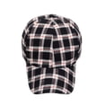 thumbnail image 5 of Yuanlong Unisex Baseball Cap Classic Plaid Flannel Sun Hat Adjustable Fall Winter Outdoor Daily Street Travel Head Cap, 5 of 9