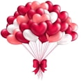 thumbnail image 2 of Globos inflables de látex para decoración del Día de San Valentín, globo de helio de aire con forma de corazón, rosa, rojo y blanco, para cumpleaños, bodas, 10 unidades, 2 of 4