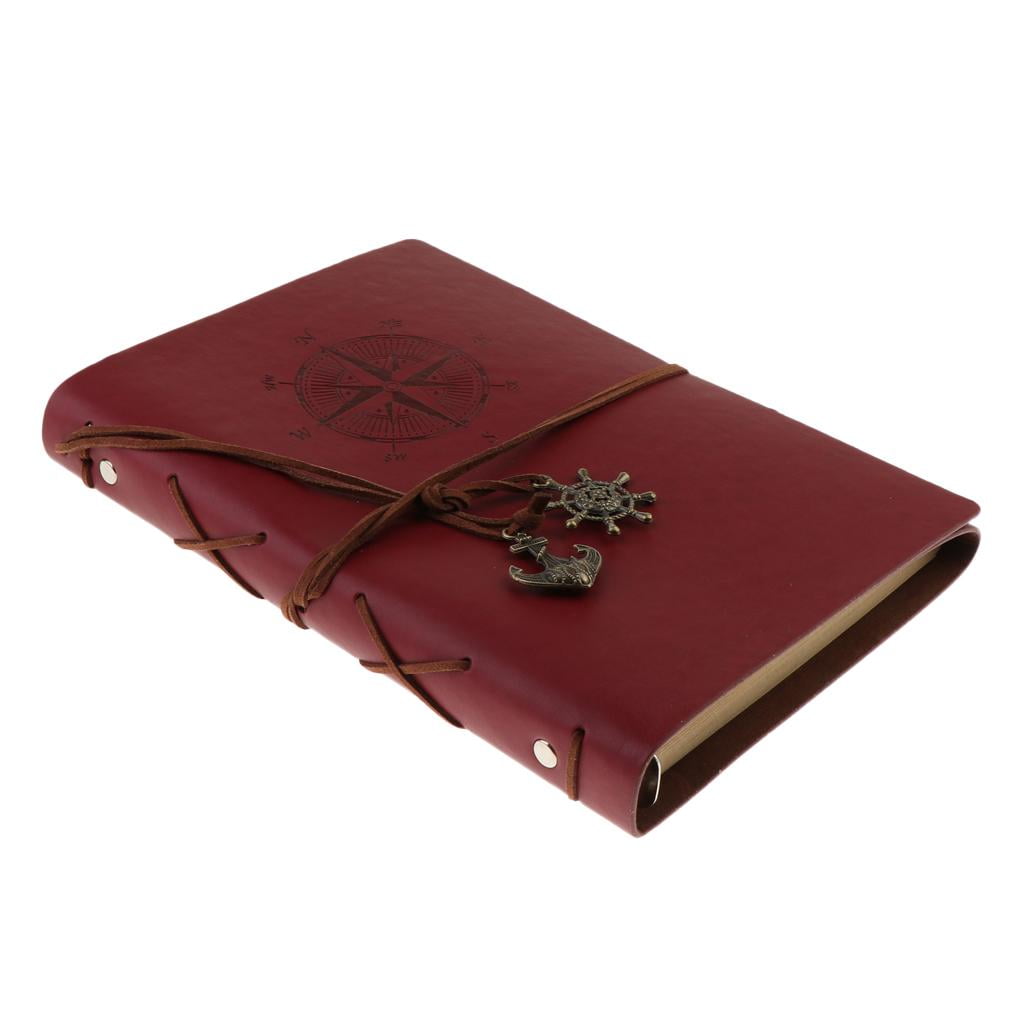 Axioma Retro Leather Cover Loose Leaf Blank Notebook A5 Journal Writing Notebook for Rose