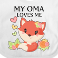 thumbnail image 4 of Inktastic My Oma Loves Me Little Fox Boys or Girls Baby Bib, 4 of 4