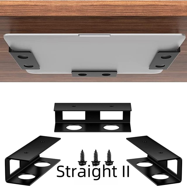 Soporte para portátil Soporte de almacenamiento debajo de la mesa Soporte de bandeja de metal creativo para portátil Almacenamiento invisible