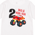 thumbnail image 4 of Inktastic Monster Truck How I Roll 2nd Birthday Boys Long Sleeve Toddler T-Shirt, 4 of 5