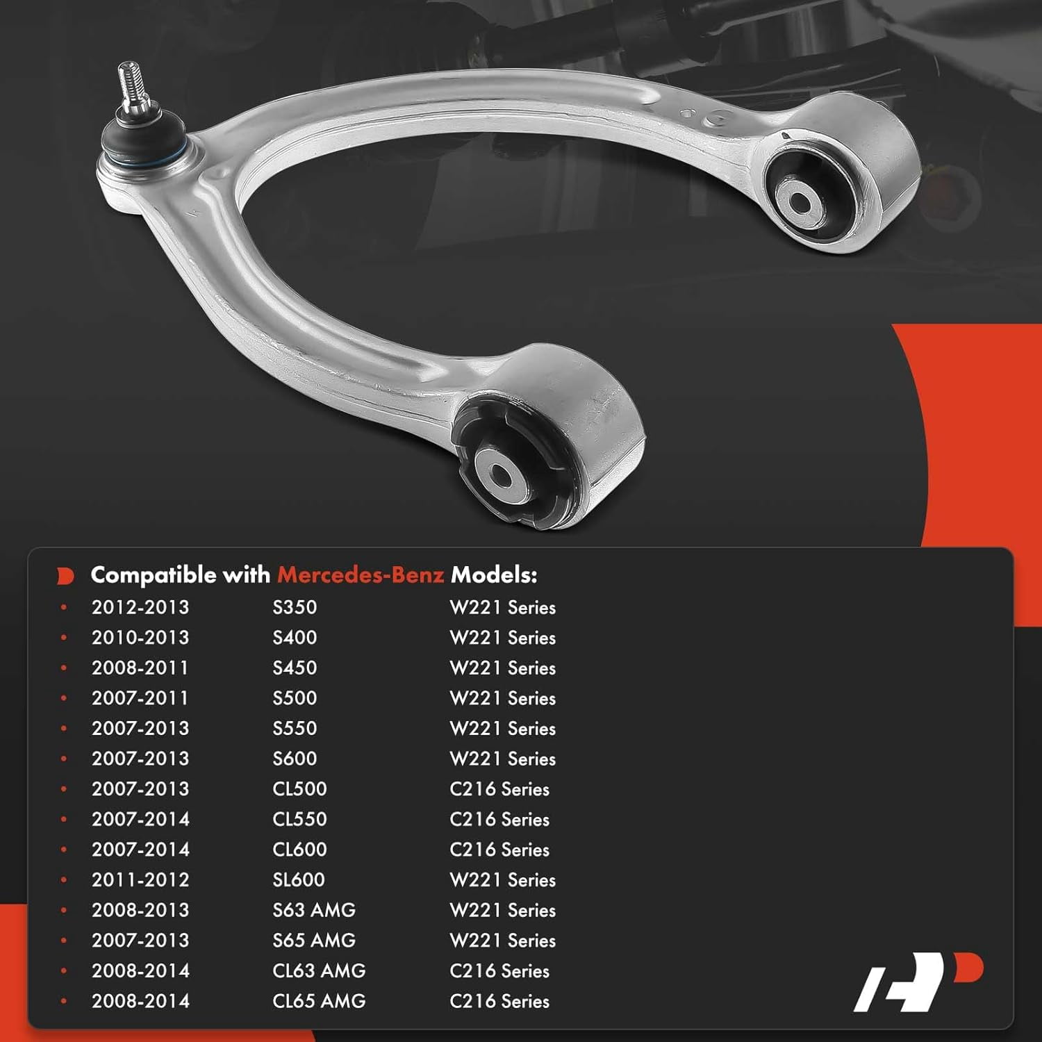 A-Premium Front Right Upper Control Arm Replacement for Mercedes-Benz C216 W221 CL600 CL63 AMG S550 S600 S65 AMG Fits select: 2009-2014 MERCEDES-BENZ CL 550 4MATIC