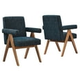 thumbnail image 2 of Modway Lyra Fabric Dining Room Chair - Set of 2 in Azure Fabric, 2 of 10