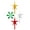 Green, variant on National Artcraft® Medium AQUA GLITTER Twist-Style Ceramic Christmas Tree Lights with 3 Large Stars in Red, Gold and Crystal - 103 Pieces